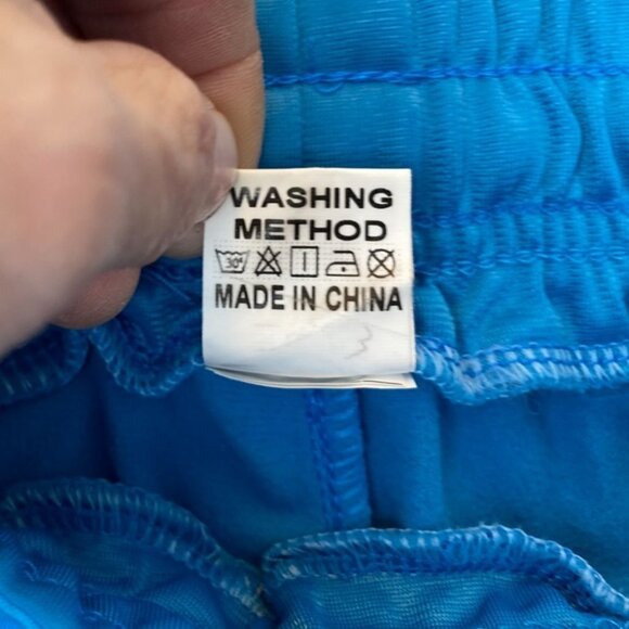 Mens Track Pants Small Blue Drawstring Pull On Straight Leg Activewear Casual - Picture 7 of 11